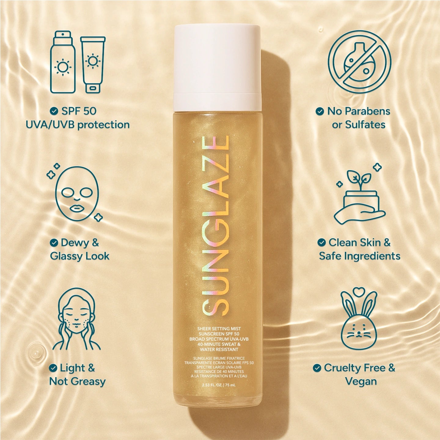 SPF 50 Make Up Setting Mist